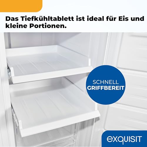 Exquisit Exquisit Gefrierschrank | 161 l Nutzinhalt, Energieklasse C, 39 dB(A) | NoFrost, Schnellgefrieren, elektronische Temperaturregelung, Türalarm, wechselbarer Türanschlag | GS5231-NF-H-040C weiss - Produktansicht 9 | Gefriertruhen
