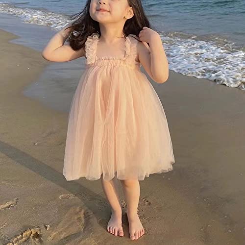 Baby Girls Layered Tulle Tutu Dress Toddler Tulle Dresses Infant Tulle Sundress Set with Angel Wings 6-24 Months4