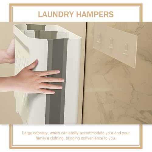 Panier à linge capacité robuste pliable mural double compartiment de tri