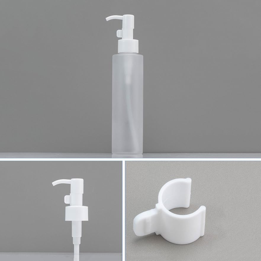 2Pcs 150ml/5oz Frosted Plastic Lotion Pump Bottle Travel Soap Dispenser Bottle Empty Refillable Cosmetics Container Storage Jars Vials with White Pump for Cream Shampoo Makeup Removel Oil - Image 3