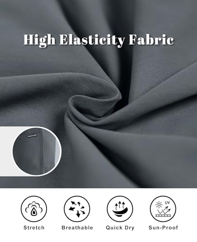 Susclude Cargo Pants for Men Summer Drawsting Casual Pants Lightweight Elastic Stretch Waist Durable Multipants with Pockets4