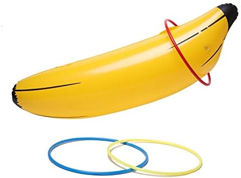 Inflatable Banana Ring Toss Game for Bachelorette Party, Bachelorette Party Supplies & Decorations, (1set)