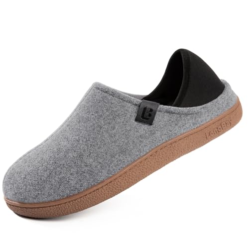 LongBay Mens Slippers with Removable Supportive Insole Slip on Casual House Shoes for Indoor Outdoor...