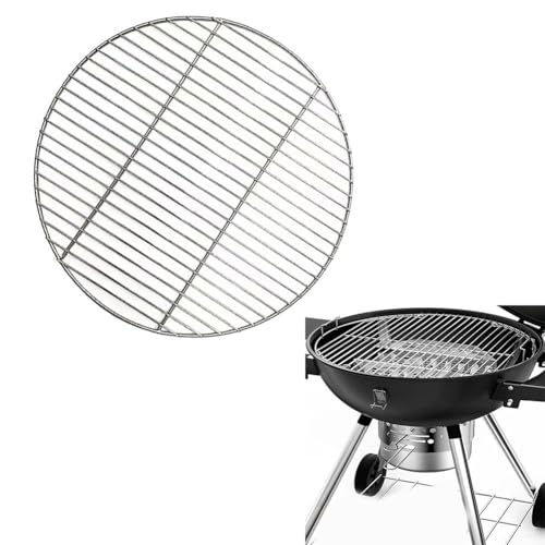Siatka do grilla ze stali nierdzewnej – 43 cm okrągła siatka do gotowania, odporna na wysokie temperatury, na kemping, plażę, do ogrodu, na imprezy, grill, zapasowy ruszt