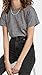 Madewell Women's Whisper Cotton Rib Crewneck Tee, Heather Iron, Grey, XXS