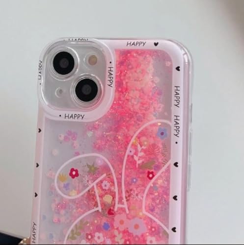 Image of PEEPERLY Back Cover Case for iPhone 15 Pro Scratch Resistant Anti-Slip TPU Shockproof Protective Durable Luminous Charming Floral Case for Girls & Women(Pink)
