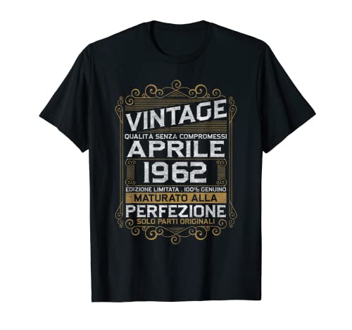 Aprile 1962 Vintage - Maglia 61 Compleanno Anni