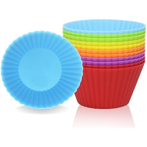 Eolilim 12PCS Jumbo Silicone Baking Cups Cover