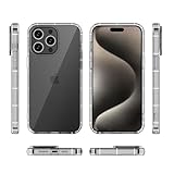 tobelife Clear Case Compatible with iPhone 15 Pro Max, Shockproof Thin Silicone Cover, Yellowing-Resistant Slim Transparent TPU Phone Case for 15 Pro Max