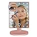 Lighted Makeup Mirror, BEW Vanity Mirror with 22 LED lights & Touch Screen Dimmable and Detachable 10x Magnifying Spot Mirror Dual Power Supply Countertop Cosmetic Mirror (Rose Gold)