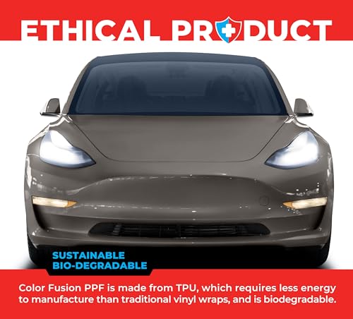 Image of ColorFusion PPF by VViViD, Gloss Nardo Grey Dry Apply PPF Vinyl Car Wrap Roll 1ft x 5ft