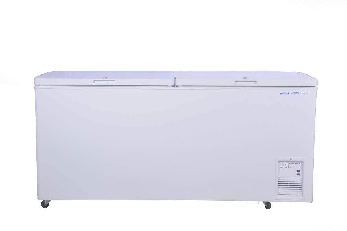 Voltas 405 DD CF Double Door Deep Freezer, 405 Liters, White