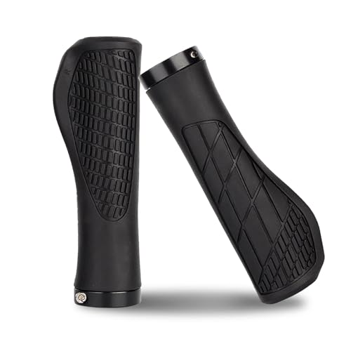 aninako 自転車 グリップ ハンドルグリップ クロスバイク エルゴグリップ 人間工学・滑り止め・ショック吸収 1セット 汎用 耐久性 (ロングx口ング(133*133mm))