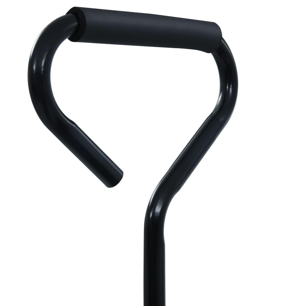 Carrello pieghevole in acciaio con portata di 75 kg, ruote anteriori girevoli a 360° e maniglia imbottita per un facile trasporto di carichi in giardino o in casa.