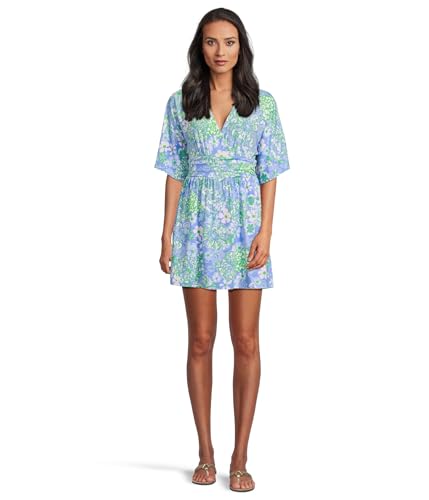 Lilly Pulitzer Womens Parigi Skort Romper Sunwashed Blue Plumes in Bloom XX-Large