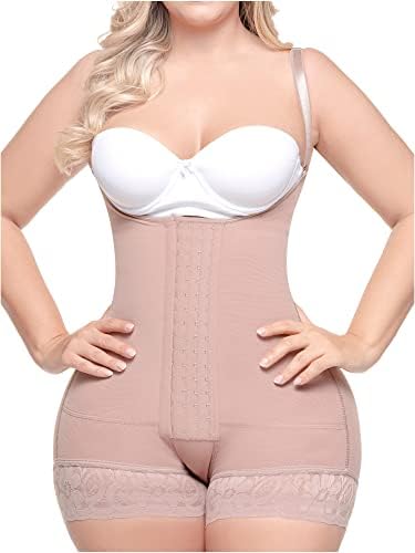Sonryse 066 Fajas Colombianas Reductoras y Moldeadoras Postparto Levanta Pompis de Mujer Girdles for Women Cocoa
