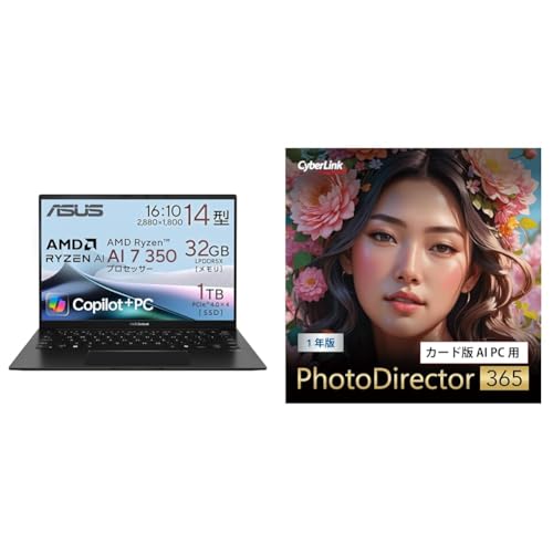 yZbgz ASUS m[gp\R Zenbook 14 OLED UM3406KA 14C` Ryzen AI 7 350 32GB SSD1TB Windows11 obe[쓮13.2 d1.2kg Type-CdΉ WF[