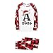 Family Christmas 𝙋𝙖𝙟𝙖mas Matching Sets 2026 Fashion Cute Alphabet Xmas 𝙋𝙟s Sets Matching Holiday 𝙎𝙡eepwear A