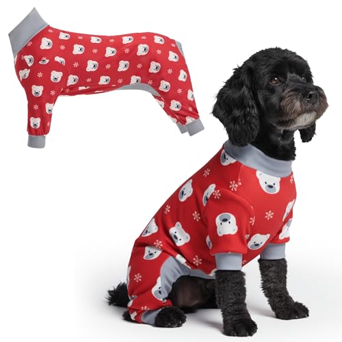 Image of Spark Paws Dog Christmas Pajama, Dog Recovery Suit Male, Onesie, Ultra-Soft and 4-Way Stretch, for Small Medium and Large Breeds - Polar Bear - 2XL