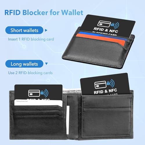 6 Pack RFID Blocking Cards, Safe Guard Card Protector for Debit Credit Card, Passport, RFID Blocker for Wallet Purse, Protection Against Unauthorized Scanning and Data Theft4