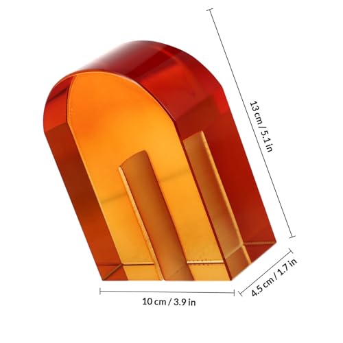 Serrage-Livres en Cristal Orange Idée Cadeau Raffinée Décoration Bureau