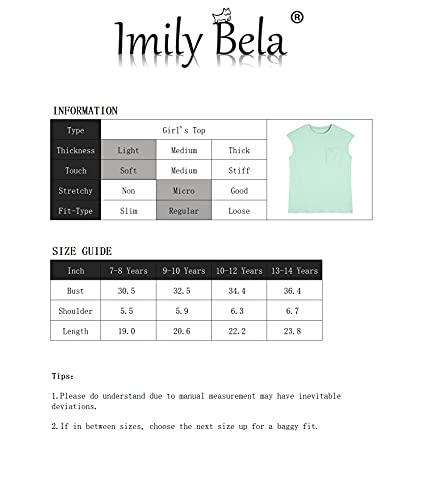 Imily Bela Girls Cap Sleeve Summer Tops Casual Crewneck Loose Tshirts With Pocket White #TOP5