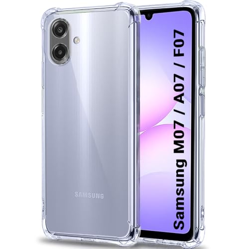 Image of TheGiftKart Transparent Crystal Clear Back Cover Case for Samsung Galaxy M07 / F07 | Shockproof Soft TPU Case | Cushioned Edges for Ultimate Protection Back Cover Case (TPU, Transparent)