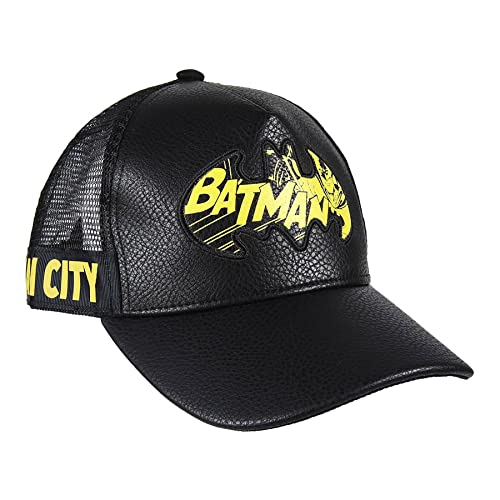 CERDÁ LIFE'S LITTLE MOMENTS Batman Malla Negra Ajustable-58 Cm-Adulto Gorra de béisbol, 58 cm para Hombre