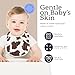 Itzy Ritzy Set of 3 Baby Bibs - Ultra-Soft Adjustable Infant & Toddler Bibs Made of Triple-Layer Cotton Muslin, Ideal for Drooling, Teething, & Eating - 3 Stylish, Coordinating Prints (Cow Print)