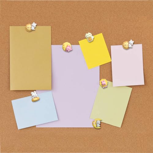 30 pcs Rabbit Push Pins Cute Rabbit Thumb Tacks Creative Drawing Pins Softwood Decorative Push Pins Billboard Photo,for Bulletin Board Office Supplies(Yellow Rabbit) - Image 6