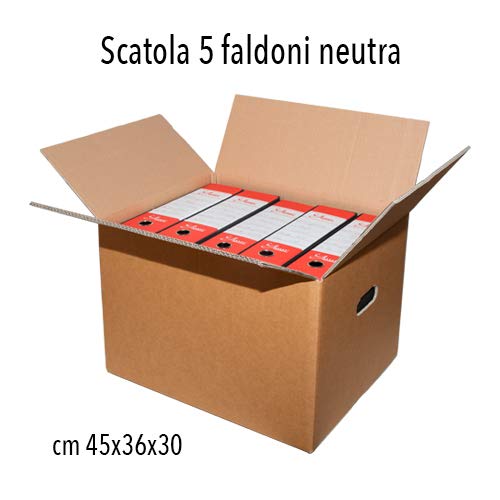Scatole trasloco faldoni 20 pz cm 45x36 h 30 cartone doppia onda + 1 nastro adesivo fragile omaggio