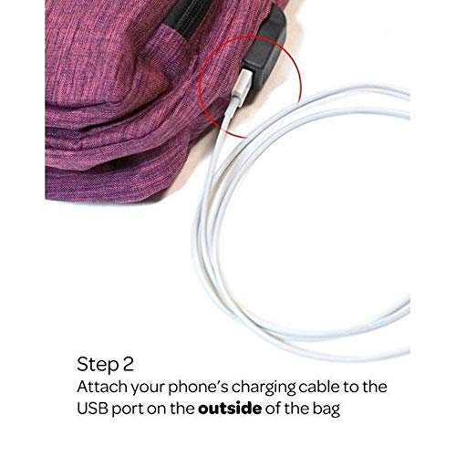 Daypack Anti-Theft Backpack Large Plum.4