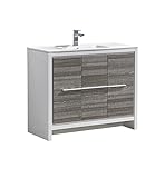 Fresca Allier Rio 40' Ash Gray Modern Bathroom Cabinet w/Sink