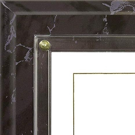 Certificate Plaque (for 8.5 x 11 certificates) Marbled Black Finish | Executive-Style Certificate Plaque Feels Like Real Wood - Slide in Certificate