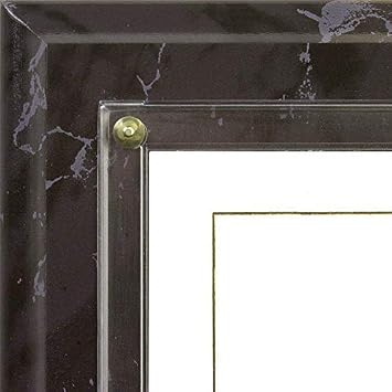 Certificate Plaque (for 8.5 x 11 certificates) Marbled Black Finish | Executive-Style Certificate Plaque Feels Like Real Wood - Slide in Certificate