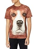 The Mountain Beagle Face Adult T-Shirt, Brown, Large