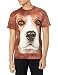 The Mountain Beagle Face Adult T-Shirt, Brown, Large