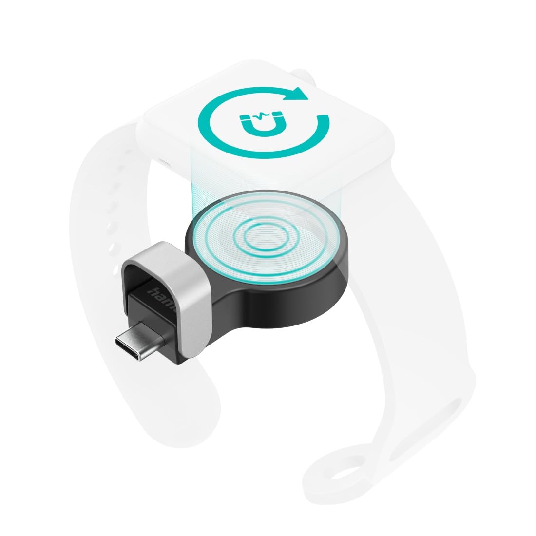 Hama ładowarka magnetyczna do Apple Watch (bezprzewodowa, do zegarka, smartwatcha, przenośna, szybka) czarna