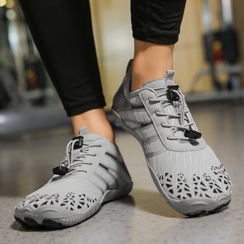 Image of Hike Barefoot Shoes Womens Men,Unisex Barefoot Water Shoes Breathable, Anti-Slip Hiking Footwear for Athletic Wide Toe Shoe Footwear for Hiking, Walking, Running, Yoga, and Water Sports