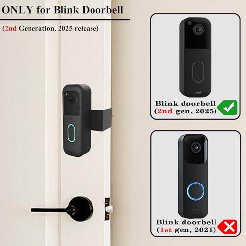 Blink Doorbell Mount, Anti-Theft Doorbell Mount for Blink Video Doorbell 2nd Gen , No-Drill Needed Blink Doorbell Mount  - Additional View