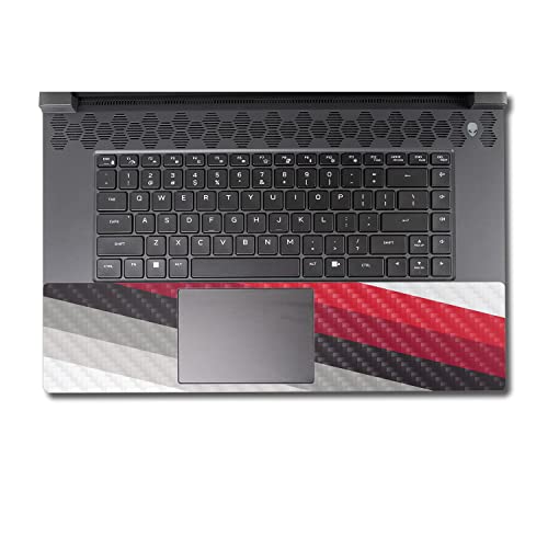 Image of MightySkins Carbon Fiber Skin Compatible With Alienware M17 R5 (2022) Full Wrap Kit - Slant Stripes | Protective, Durable Textured Carbon Fiber Finish | Easy To Apply & Change Styles | Made in the USA