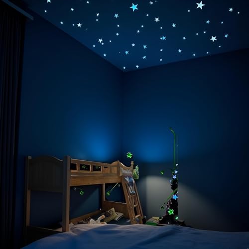 Vinilos decorativos estrellas y lunas luminiscentes 20 pzas miniatura 6
