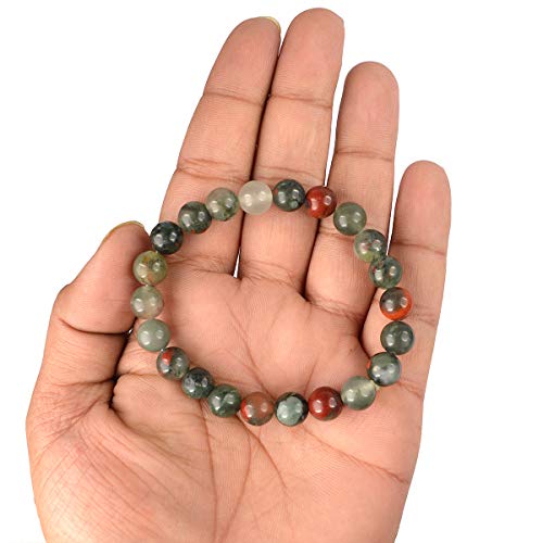 Image of Reiki Crystal Products Natural Crystal Stone 8 mm Round Bead Bracelet for Men & Women | Stretchable Gemstone Bracelet for Meditation, Yoga, Reiki & Daily Wear