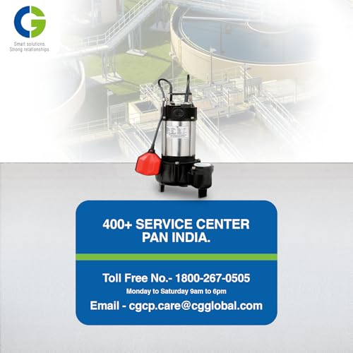 Image of CGSTP005F | STP -II | 0.37kW /0.5 HP| Sewage Submersible Pump | Rust Free CED Coated Component | 100% Copper Winding | SS Grade Fasteners & SS Shaft | Overload Protection | Float Switch | 1Yr Warranty