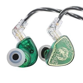 Linsoul TANGZU Wan’er S.G HiFi Dynamic Driver PET Diaphragm Écouteurs intra-auriculaires avec forme ergonomique, câble tressé OFC à 2 broches détachable pour DJ Stage musical (vert, avec micro) - Les Beatles, Paul McCartney, John Lennon, RIngo Starr, George Harrison