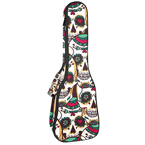 Sac Ukulélé Crâne Vintage Mexique Étui Pour Ukulélé 23 Pouces Pour Tenor Soprano Concert Étanche Housse Pour Ukulélé - Les Beatles, Paul McCartney, John Lennon, RIngo Starr, George Harrison Sac Ukulélé Crâne Vintage Mexique Étui Pour Ukulélé 23 Pouces Pour Tenor Soprano Concert Étanche Housse Pour Ukulélé