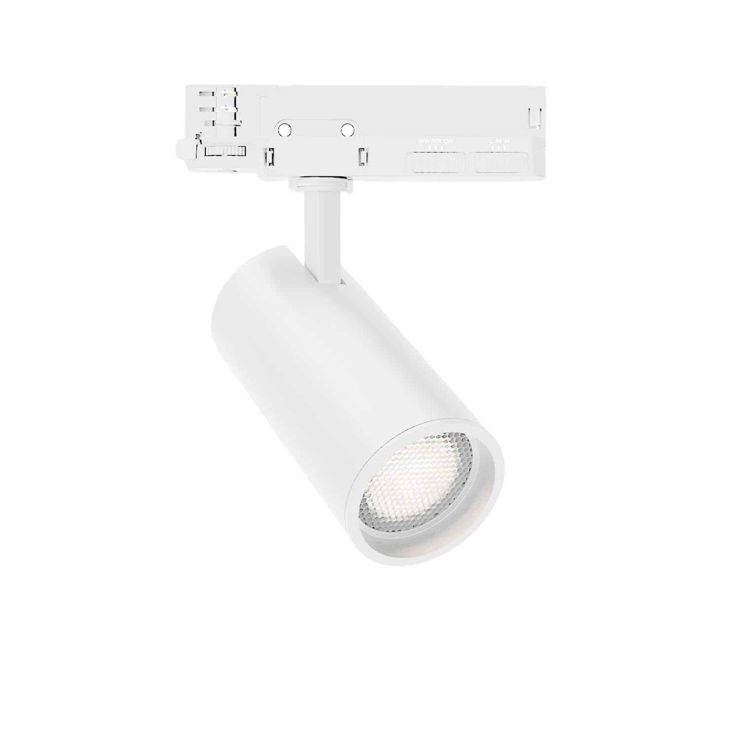LEDKIA Foco Carril LED Trifásico 20W Fasano Antideslumbramiento CCT Selecci
