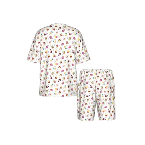 Pyjama short homme extensible et doux imprimé cupcakes - 6