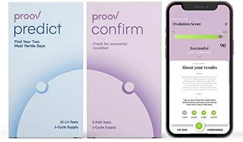 Proov Predict & Confirm Ovulation | Predict The Fertile Window and Confirm Successful Ovulation with one Dual-Hormone Test kit | 15 LH Tests and 5 FDA Cleared PdG Tests | One Cycle Pack