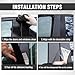 6PCS Glossy Black Door Pillar Covers/Window Exterior Molding Anti-Scratch Trim Compatible with Chrysler 300 300C 2005 2006 2007 2008 2009 2010,Window Outer Pillar Panel Set